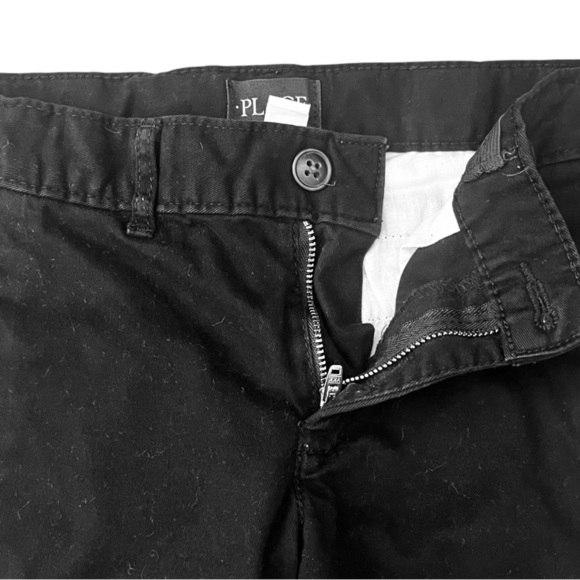 Place Chino casual uniform black straight leg pants pockets zip button Boys 7 - Picture 3 of 9